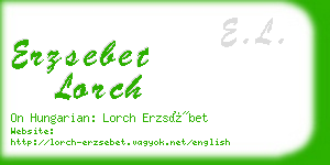 erzsebet lorch business card